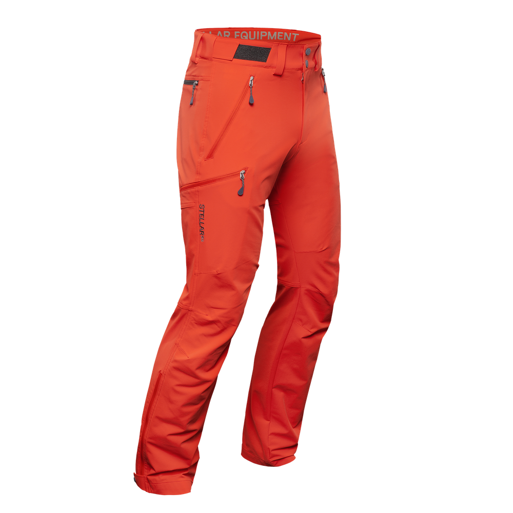 Men's Stellar Light Softshell Pants Orange Stellar Equipment