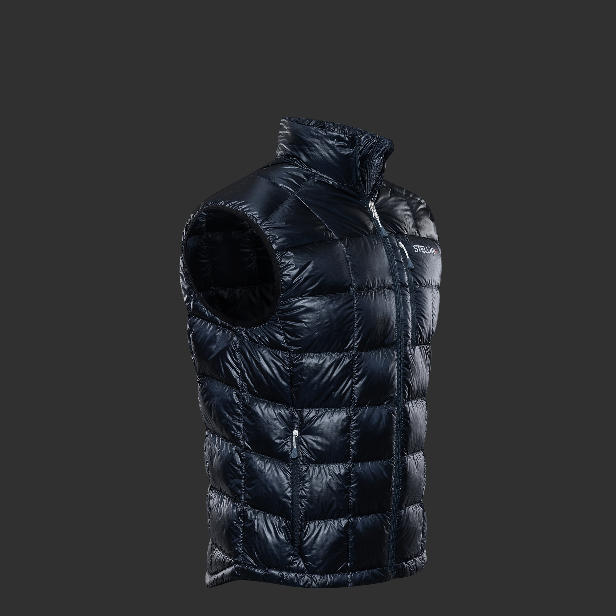 Men's Ultralight Down Vest BluBlack Stellar Equipment