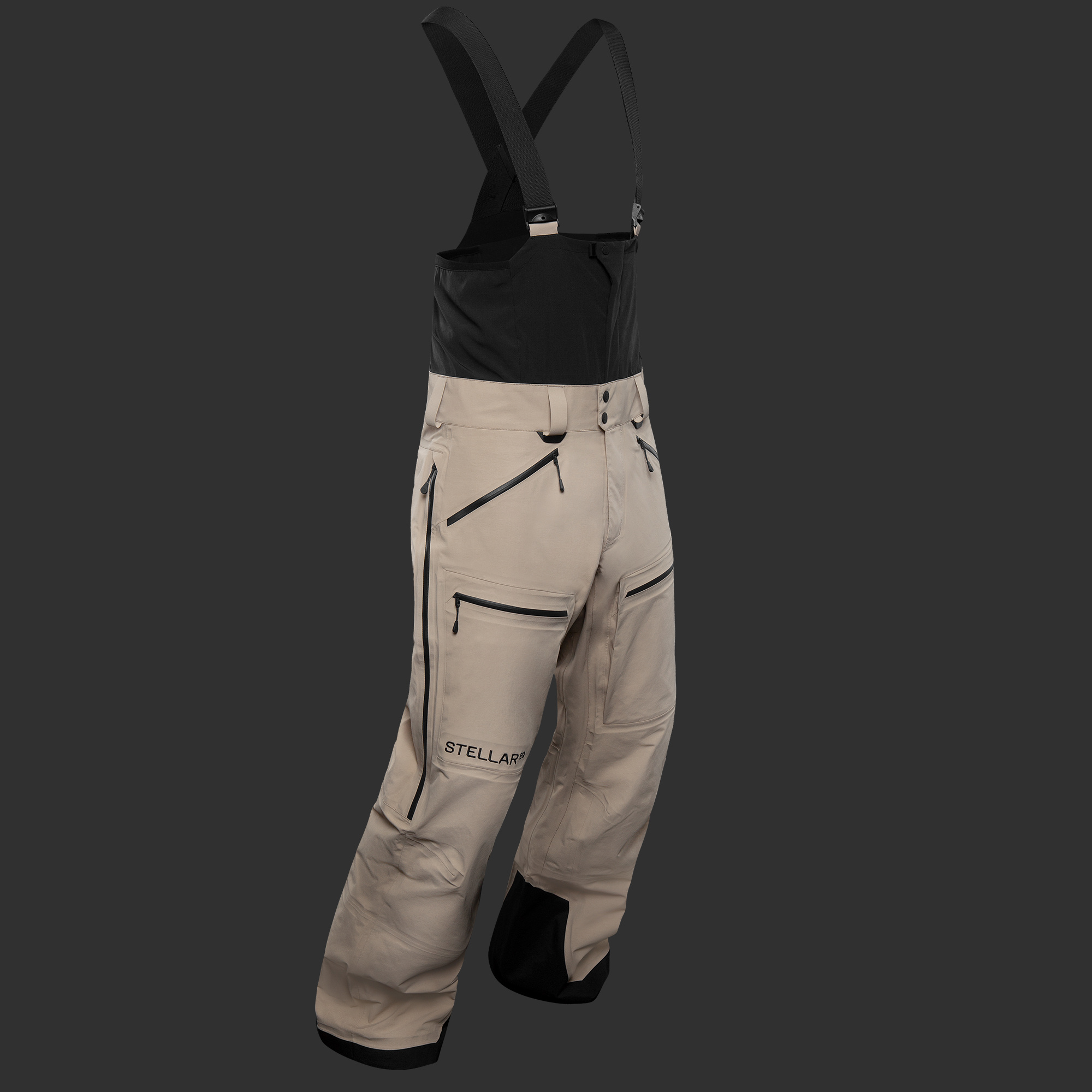 M Free Shell Bibs 2.0 Khaki Stellar Equipment